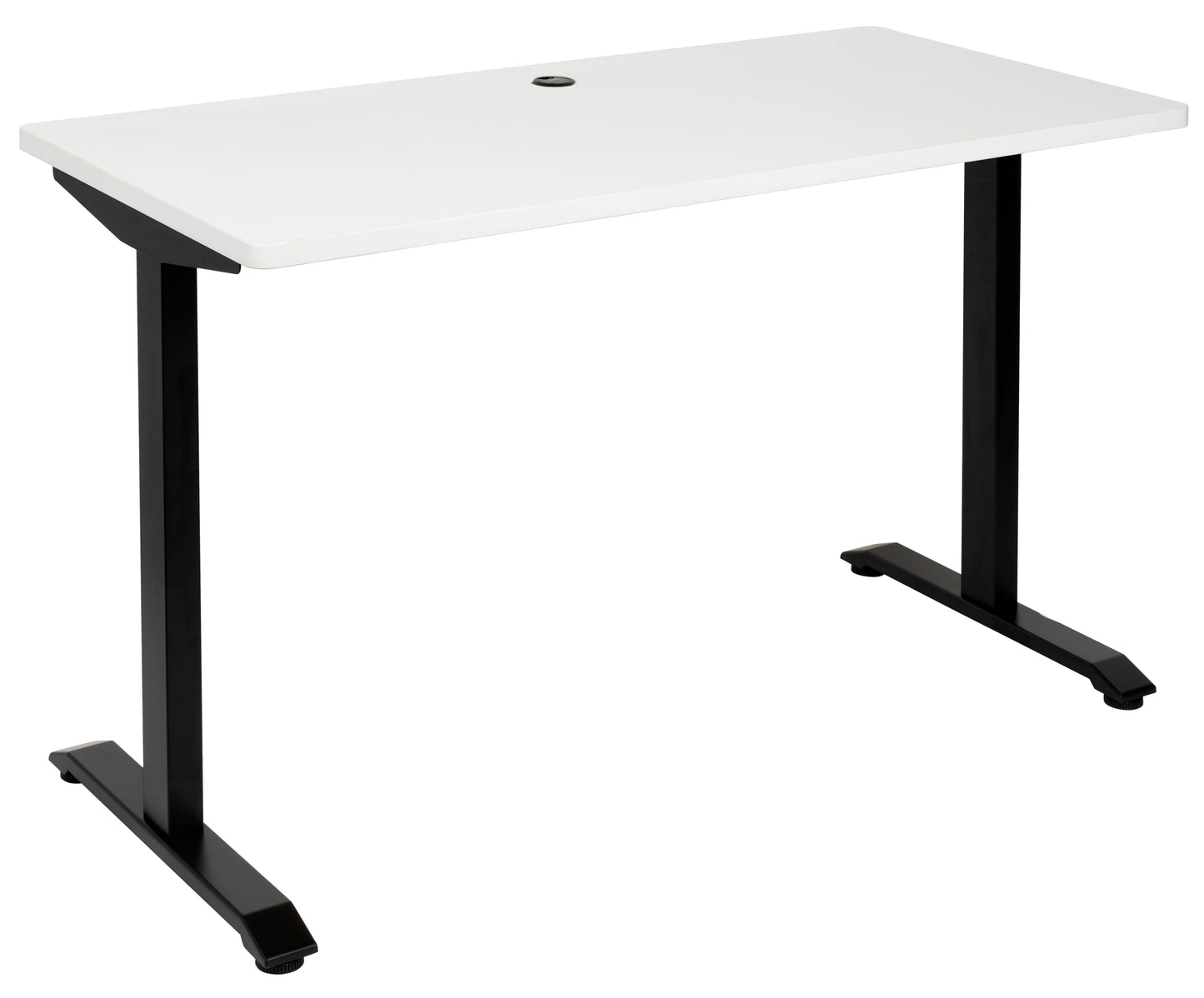 EMERGE 1200Wx600D STRAIGHT DESK WHITE TOP WITH BLACK METAL FRAME