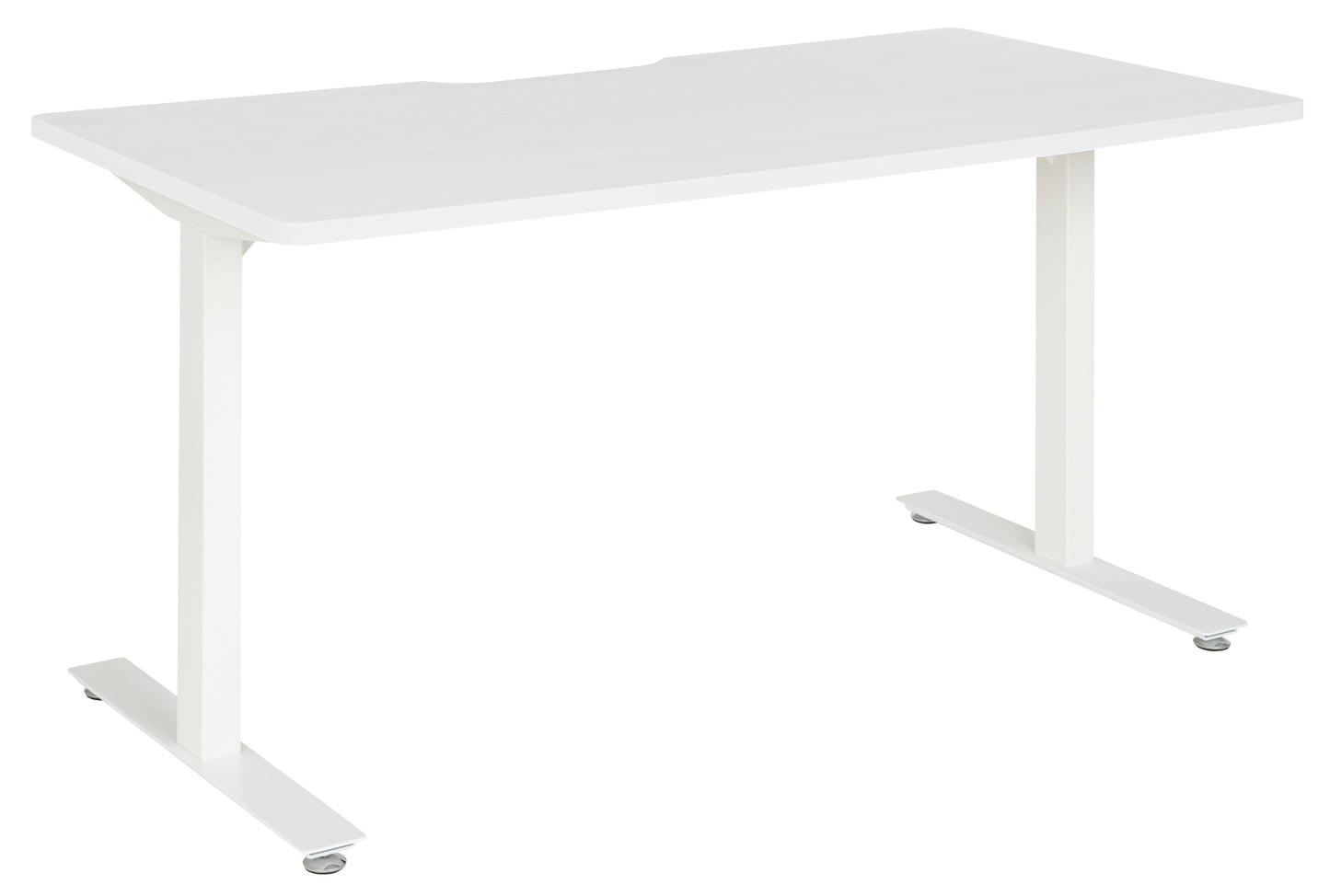 DESK AMPLIFY 1500x750x730MM SCALLOP WHITE TOP WHITE FRAME