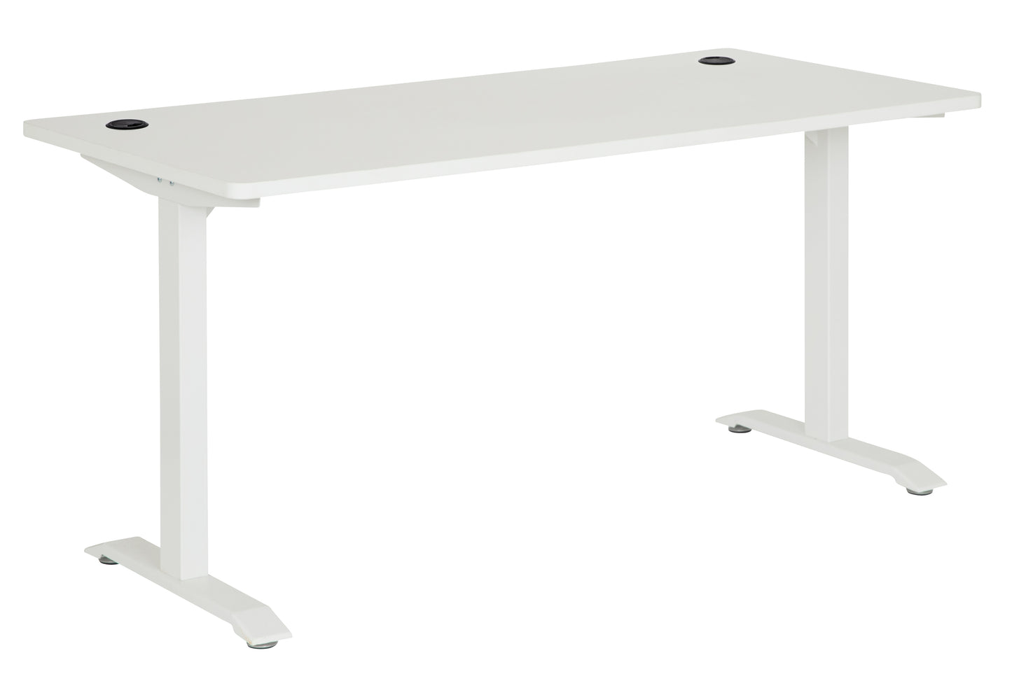 1800x800 STRAIGHT DESK WHITE TOP WITH WHITE METAL LEGS