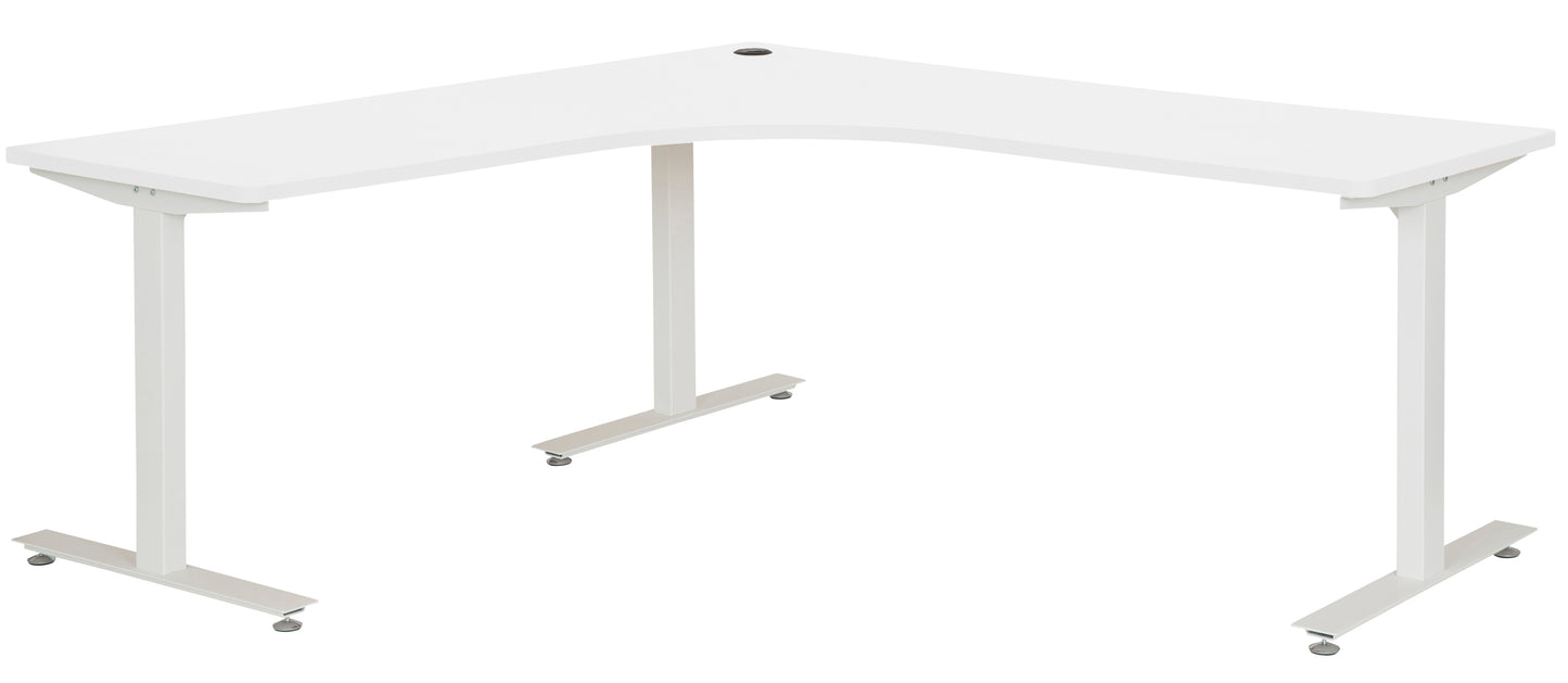 AMPLIFY 1800x600 WORKSTATION WHITE TOP WITH WHITE METAL FRAME