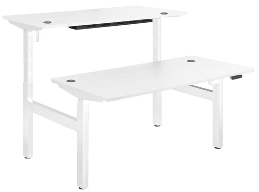 Height Adjustable Dual Motor Back to Back Desk 
White Legs White Top
1500w x 750d