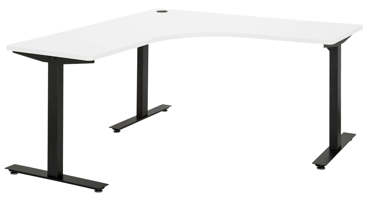 AMPLIFY 1800x750 WORKSTATION WHITE TOP WITH BLACK METAL FRAME