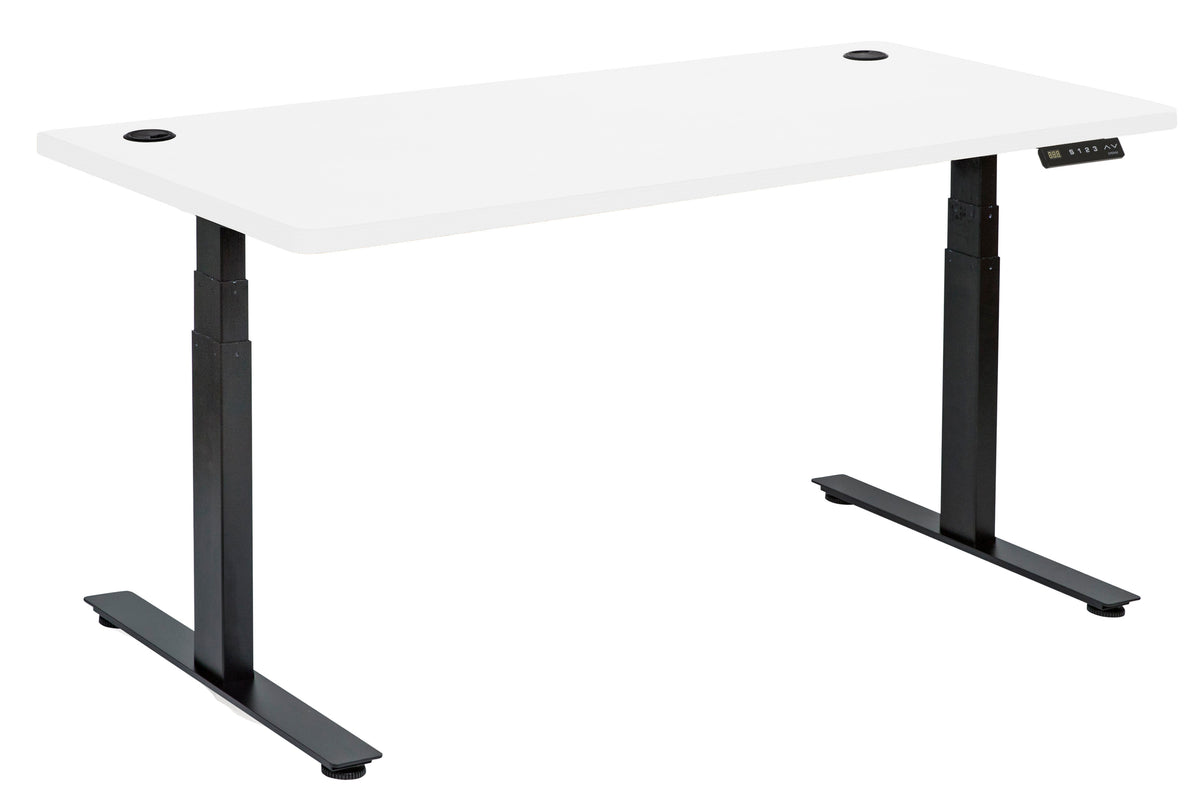AMPLIFY RAPID ASSEMBLY ELECTRIC DESK 1800Wx800D BALCK METAL FRAME WITH WHITE TOP