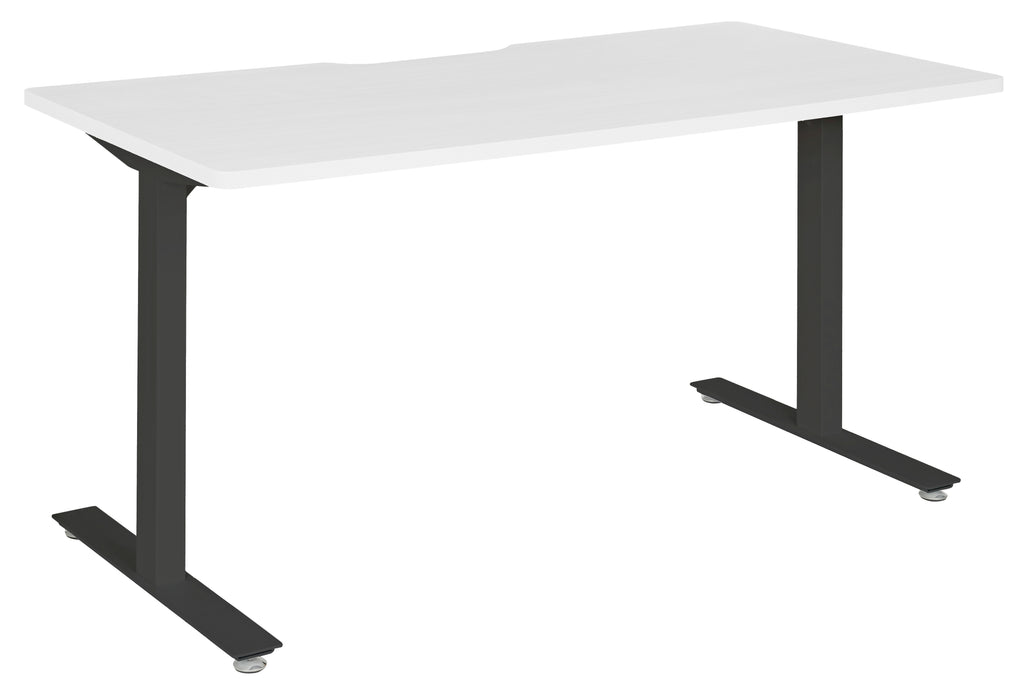 DESK AMPLIFY 1500x750x730MM SCALLOP WHITE TOP BLACK FRAME