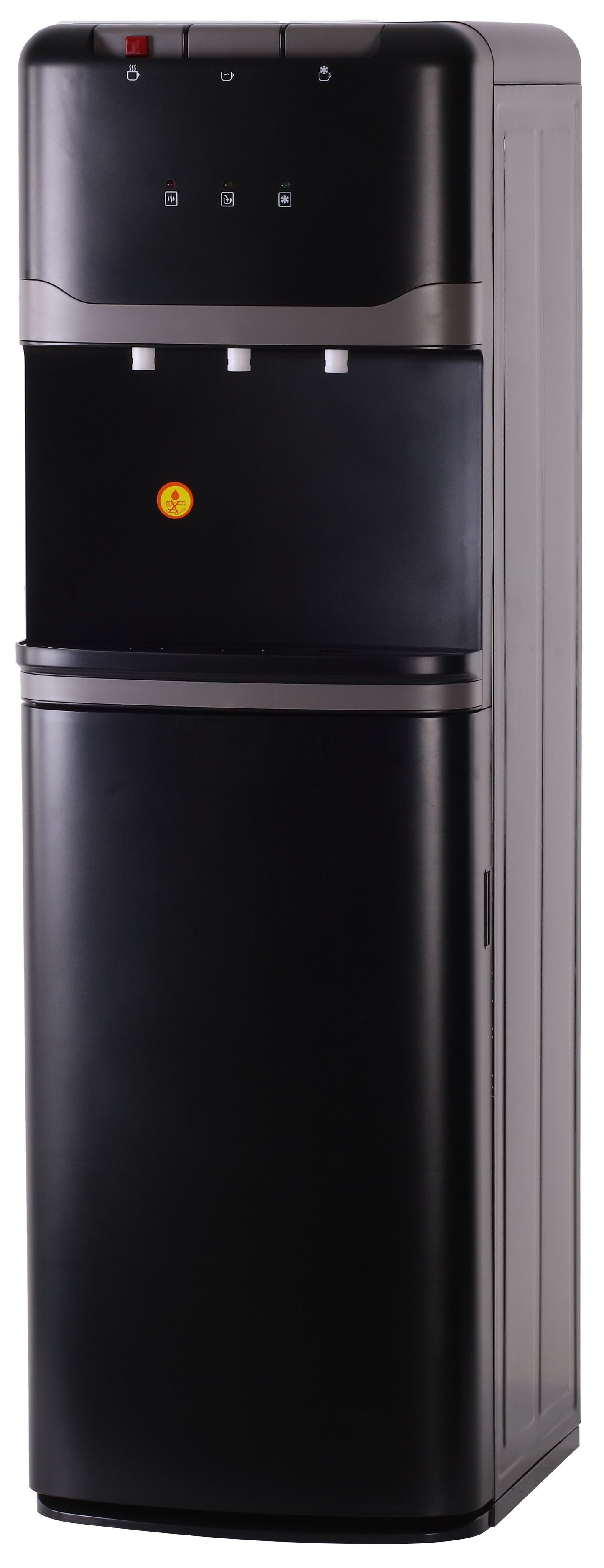 AZURE FLOOR STANDING HOT AND COLD WATER DISPENSER CONCEALED BOTTLE IN BLACK