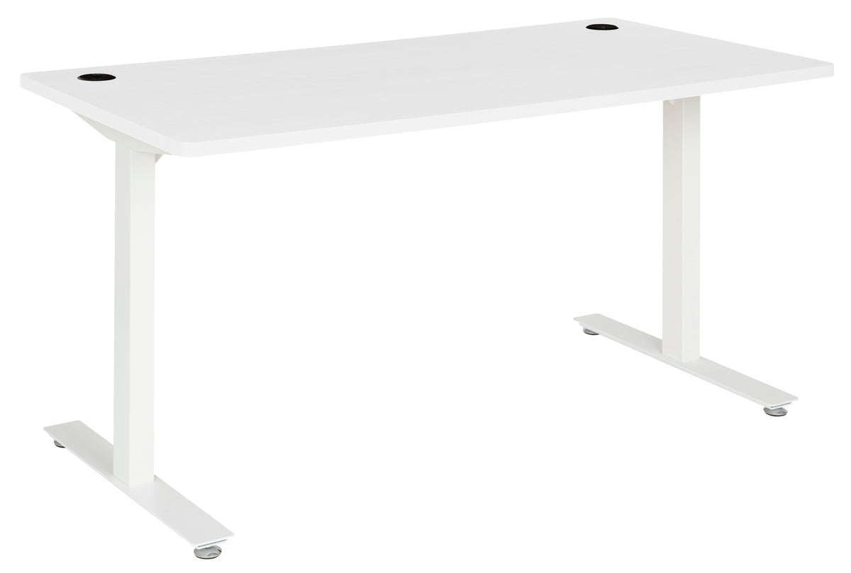 AMPLIFY 1800x800 STRAIGHT DESK WHITE TOP WITH WHITE METAL FRAME