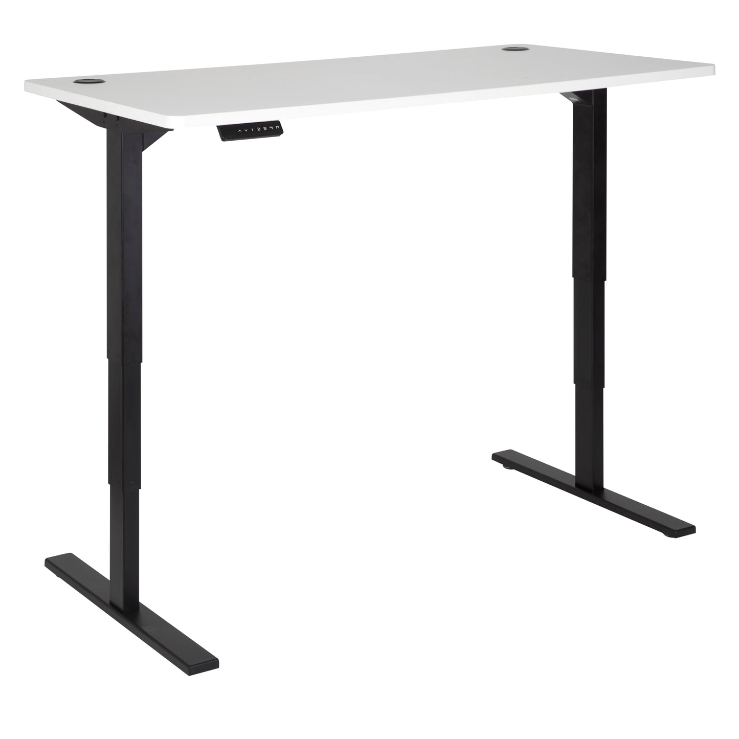 PULSE RAPID ASSEMBLY DUAL MOTOR HEIGHT ADJUSTABLE DESK 1800Wx800D BLACK METAL FRAME WITH WHITE TOP