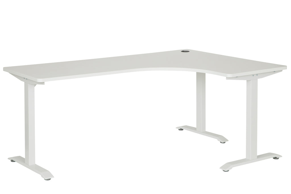 EMERGE 1800x1200 RIGHT HAND WORKSTATION WHITE METAL FRAME WITH WHITE TOP