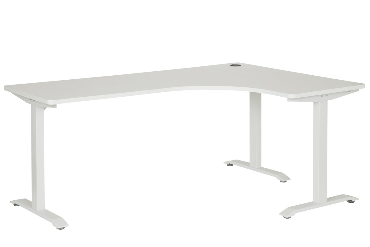 EMERGE 1800x1200 RIGHT HAND WORKSTATION WHITE METAL FRAME WITH WHITE TOP