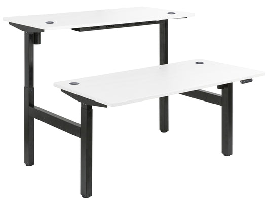 Height Adjustable Dual Motor Back to Back Desk
Black Legs White Top
1800w x 800d