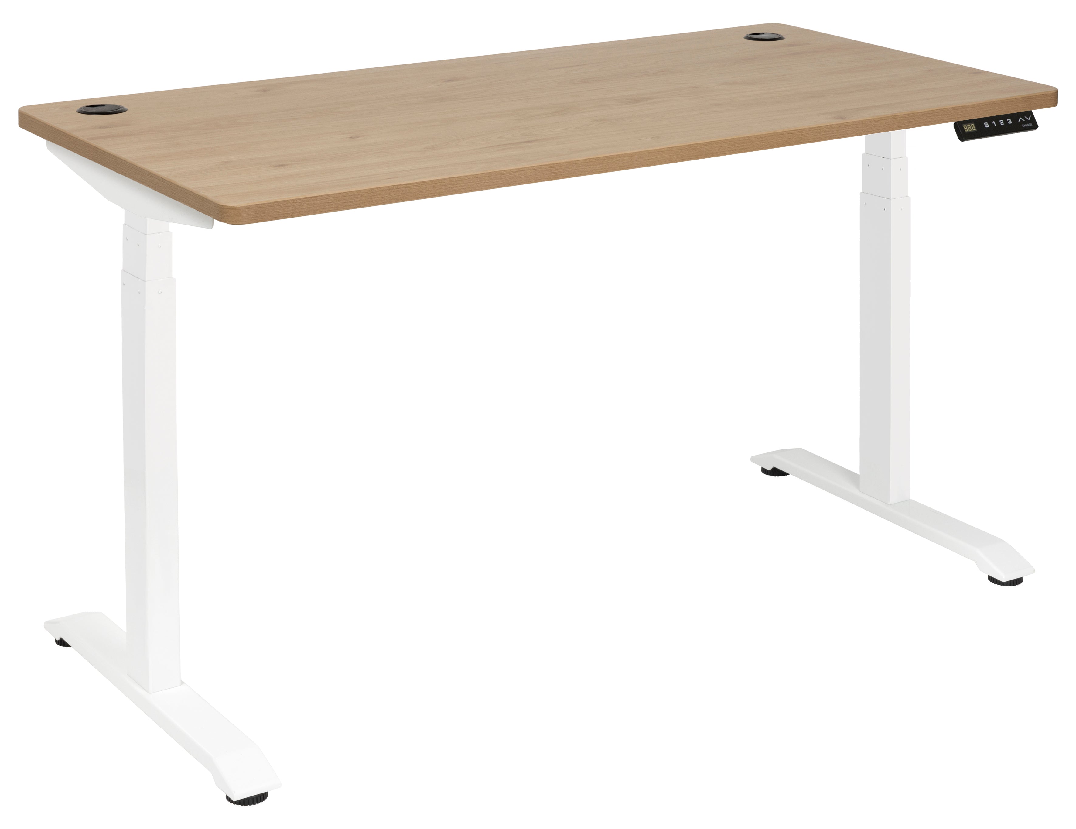 EMERGE RAPID ASSEMBLY ELECTRIC DESK 1500Wx750D WHITE METAL FRAME WITH ...