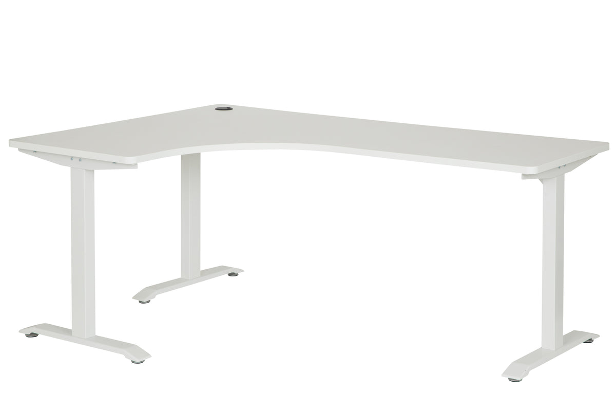 EMERGE 1200x1800 LEFT HAND WORKSTATION WHITE METAL FRAME WITH WHITE TOP
