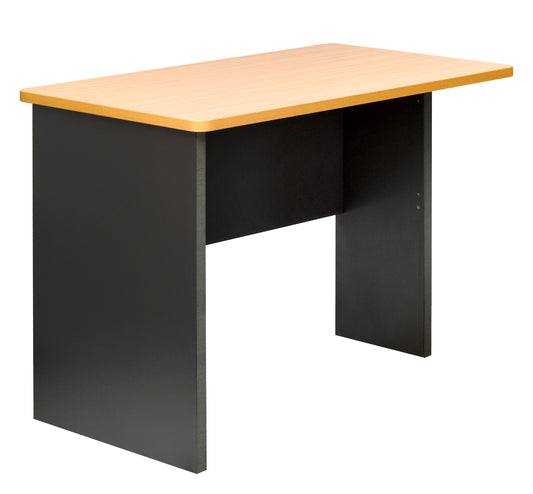 PULSE OFFICE DESK RETURN IRONSTONE FRAME WITH BEECH WORKTOP 900Wx600D