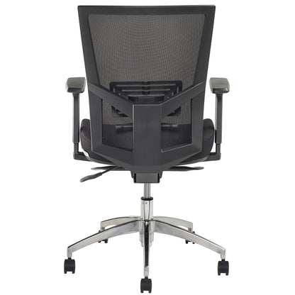 JASPER J ADVANCE BREATHE X BLACK MESH HIGH BACK COMMERCIAL OFFICE CHAIR WITH ARMS