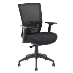 JasperJ Office Chair - Advance Air Plus II Black with Arms on a white background