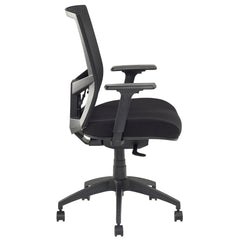 JasperJ Office Chair - Advance Air Plus II Black with Arms - side profile on a white background