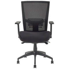 JasperJ Office Chair - Advance Air Plus II Black with Arms - front profile on a white background
