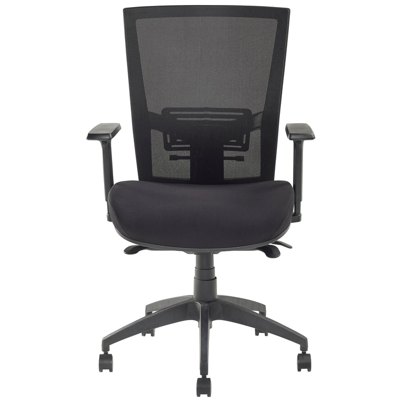 JasperJ Office Chair - Advance Air Plus II Black with Arms - front profile on a white background
