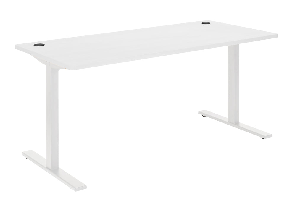 PULSE 1500 STRAIGHT DESK WHITE METAL FRAME WITH WHITE TOP