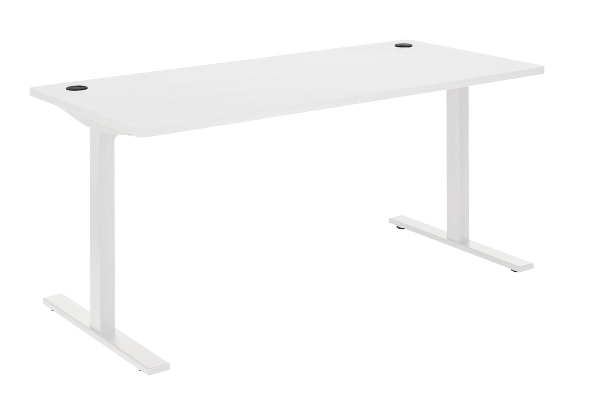 PULSE 1500 STRAIGHT DESK WHITE METAL FRAME WITH WHITE TOP