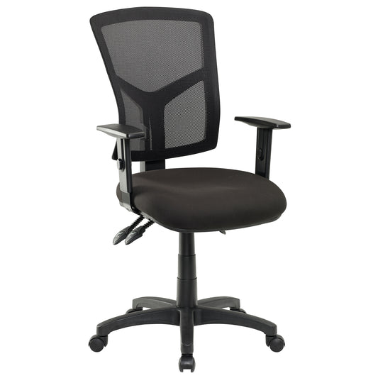 JASPER J ADVANCE AIR II MESH HIGH BACK COMMERCIAL OFFICE CHAIR BLACK WITH ADJ ARMS