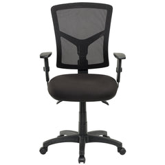 JASPER J ADVANCE AIR II MESH HIGH BACK COMMERCIAL OFFICE CHAIR BLACK WITH ADJ ARMS