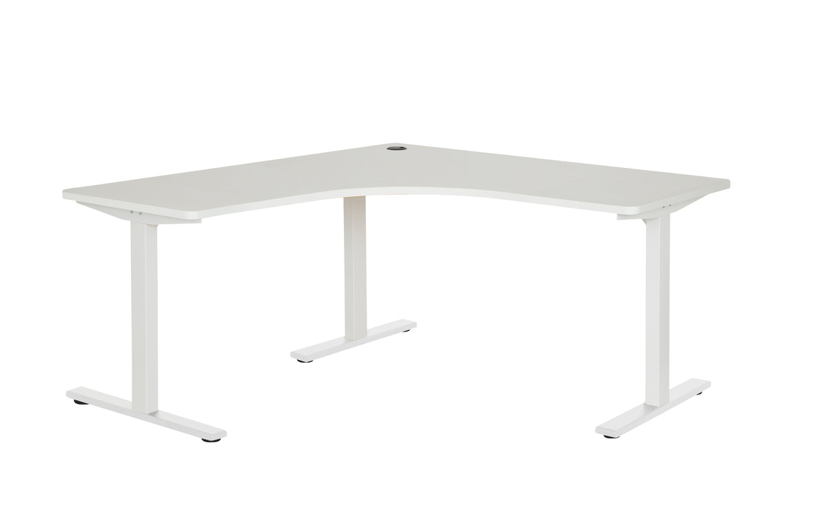 PULSE 1500x1500 WORKSTATION WHITE TOP WITH WHITE METAL FRAME