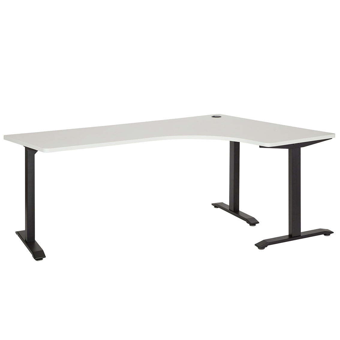 EMERGE 1800x1200 RIGHT HAND WORKSTATION BLACK METAL FRAME WITH WHITE TOP