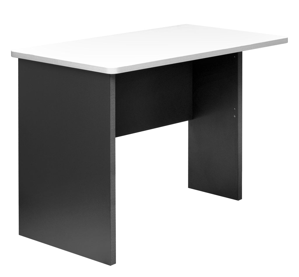 EMERGE OFFICE DESK RETURN IRONSTONE FRAME WITH WHITE WORKTOP