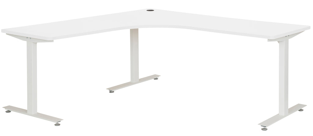 AMPLIFY 1800x600 WORKSTATION WHITE TOP WITH WHITE METAL FRAME