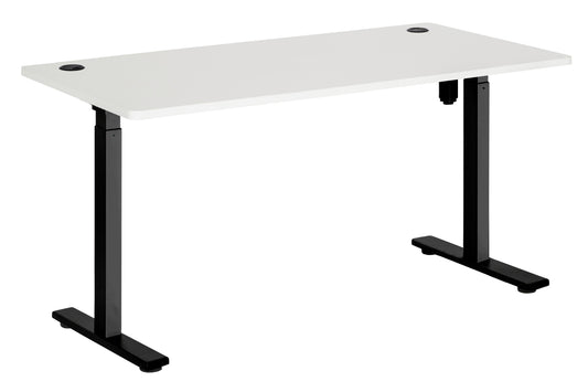 PULSE SINGLE MOTOR HEIGHT ADJ DESK 1500 BLACK FRAME WHITE TOP