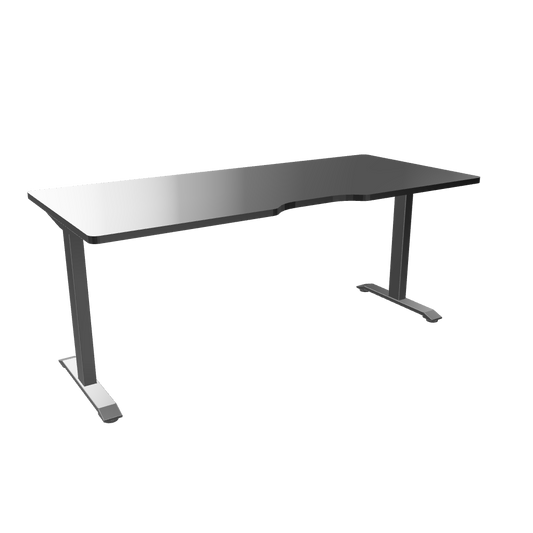EMERGE 1200Wx600D  STRAIGHT DESK WHITE TOP WITH WHITE METAL FRAME