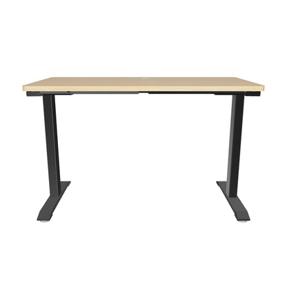 EMERGE 1200Wx600D STRAIGHT DESK BEECH TOP WITH BLACK METAL FRAME