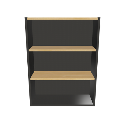 EMERGE OFFICE BOOKCASE  1200Hx900Wx300D
IRONSTONE FRAME BEECH SHELVES & TOP