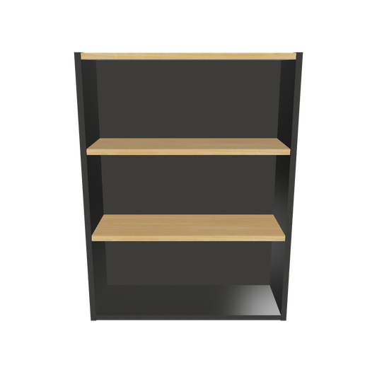 EMERGE OFFICE BOOKCASE  1200Hx900Wx300D
IRONSTONE FRAME BEECH SHELVES & TOP
